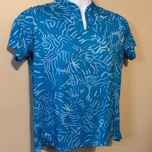 Nike Kids Teal Patterned Rashguard